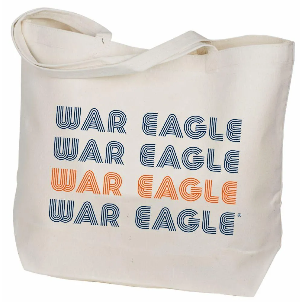  Aub | Auburn Canvas Retro Tote | Alumni Hall