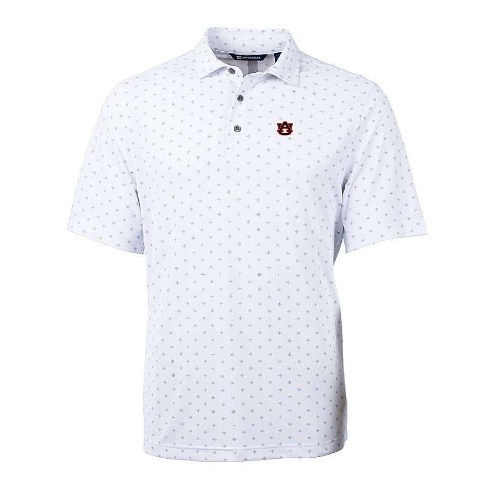 Auburn Cutter & Buck Virtue Eco Pique Tile Print Polo