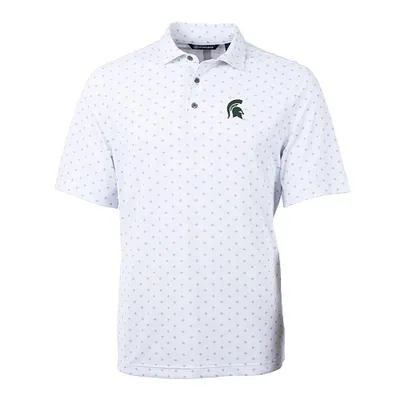 Spartans | Michigan State Cutter & Amp ; Buck Virtue Eco Pique Tile Print Polo Alumni Hall