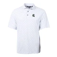 Spartans | Michigan State Cutter & Amp ; Buck Virtue Eco Pique Tile Print Polo Alumni Hall