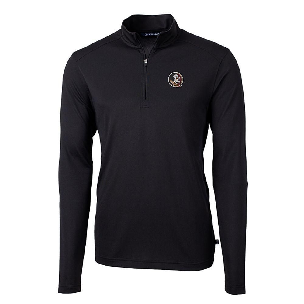 Fsu | Florida State Cutter & Amp ; Buck Virtue Eco Pique Quarter Zip Alumni Hall