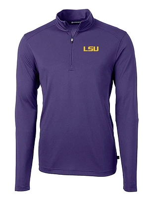 LSU Cutter & Buck Virtue Eco Pique Quarter Zip