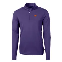 Tigers | Clemson Cutter & Amp ; Buck Virtue Eco Pique Quarter Zip Alumni Hall