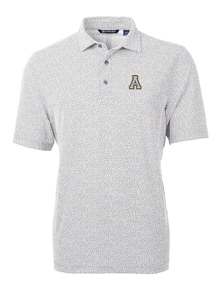 App | Appalachian State Cutter & Amp ; Buck Virtue Eco Pique Botanical Print Polo Alumni Hall