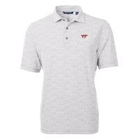 Hokies | Virginia Tech Cutter & Amp ; Buck Virtue Eco Pique Botanical Print Polo Alumni Hall