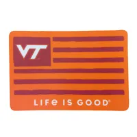  Vt | Virginia Tech Life Is Good Flag Decal | Alumni Hall