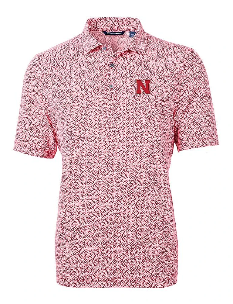 Nebraska Cutter & Buck Virtue Eco Pique Botanical Print Polo