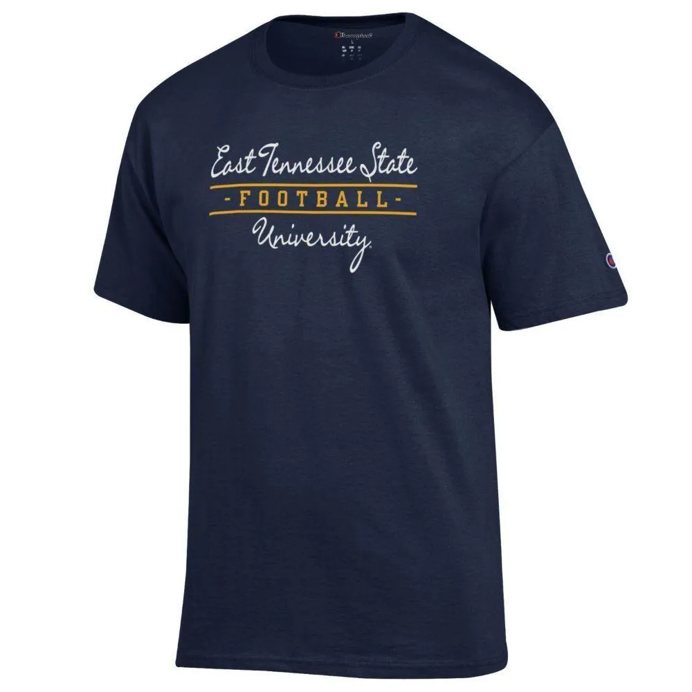 ETSU Champion Women's Script Bar Football Tee