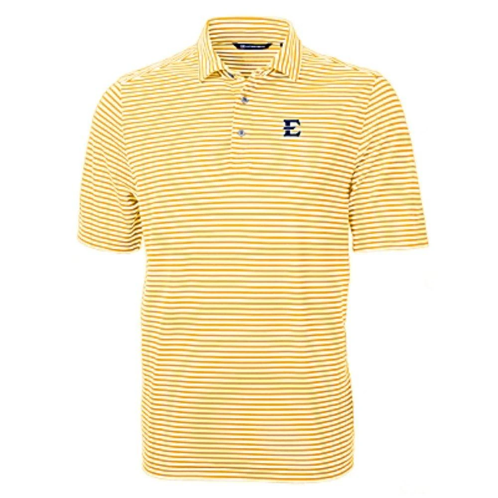 ETSU Cutter & Buck Striped Virtue Eco Pique Polo