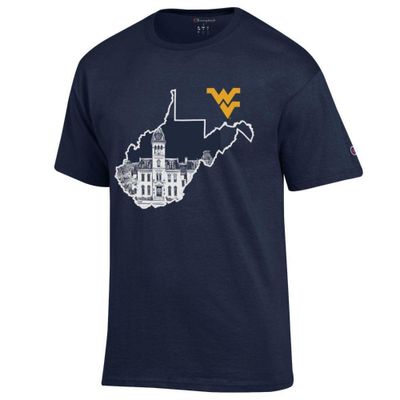 West Virginia Champion Men's State Building Logo Tee