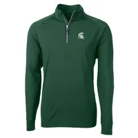 Spartans | Michigan State Cutter And Buck Adapt Eco Knit 1/4 Zip Pullover Alumni Hall