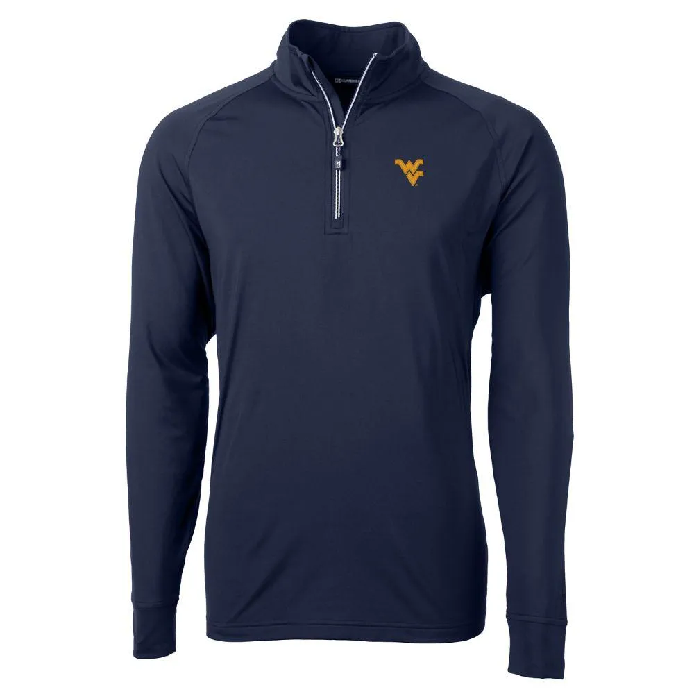 Wvu | West Virginia Cutter And Buck Adapt Eco Knit 1/4 Zip Pullover Alumni Hall