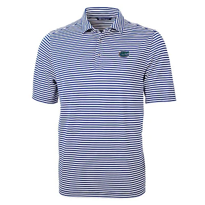 Florida Cutter & Buck Striped Virtue Eco Pique Polo