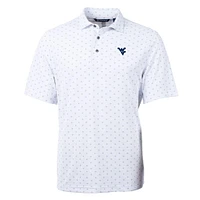 West Virginia Cutter & Buck Virtue Eco Pique Tile Print Polo