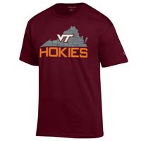 Hokies | Virginia Tech Champion Men's Wordmark State Tee Alumni Hall