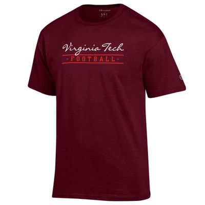 Virginia Tech Champion Women's Script Bar Football Tee