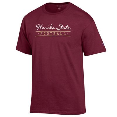 Fsu | Florida State Champion Women's Script Bar Football Tee Alumni Hall