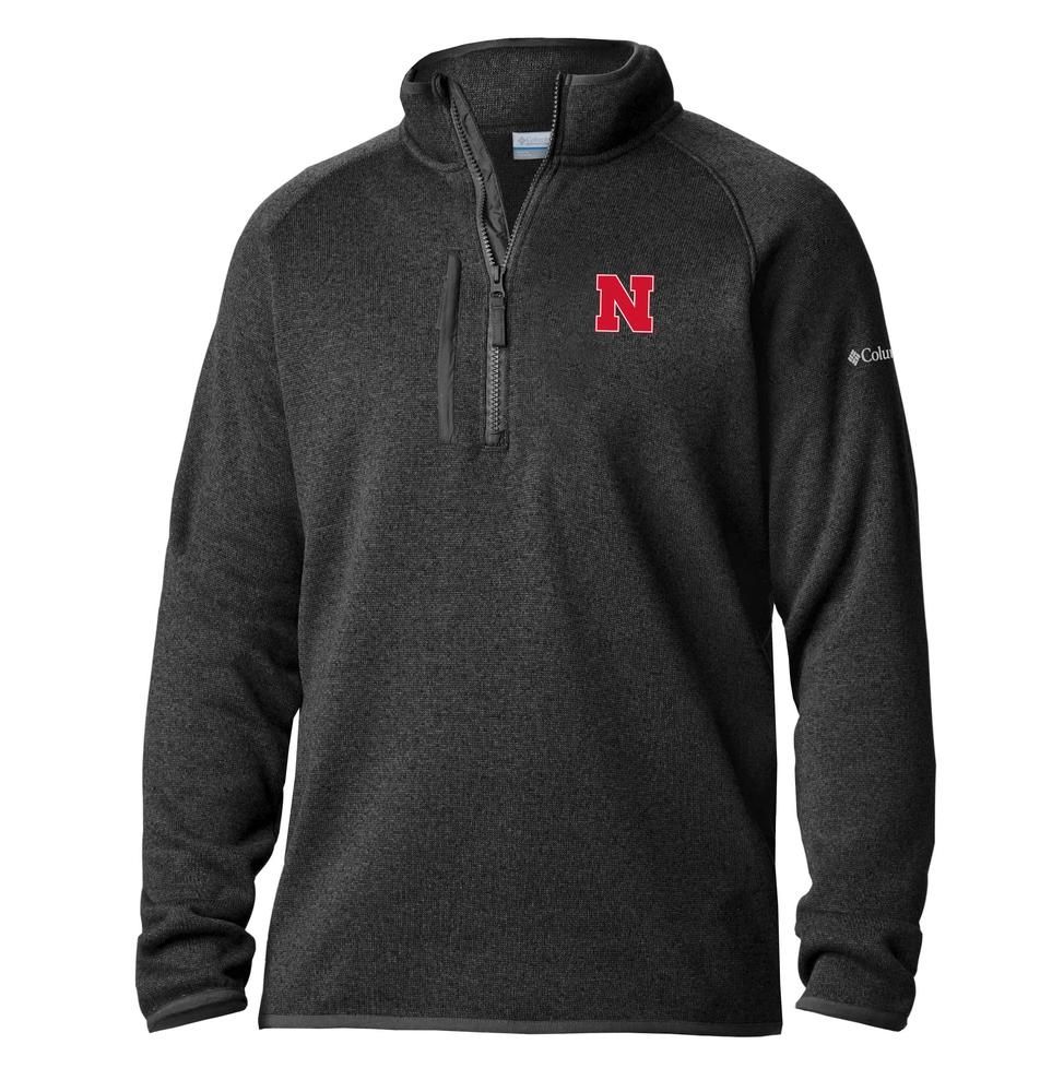 Huskers | Nebraska Columbia Men's Canyon Point 1/2 Zip Pullover Alumni Hall