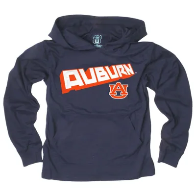 Aub | Auburn Youth Angled Long Sleeve Hooded Tee Alumni Hall