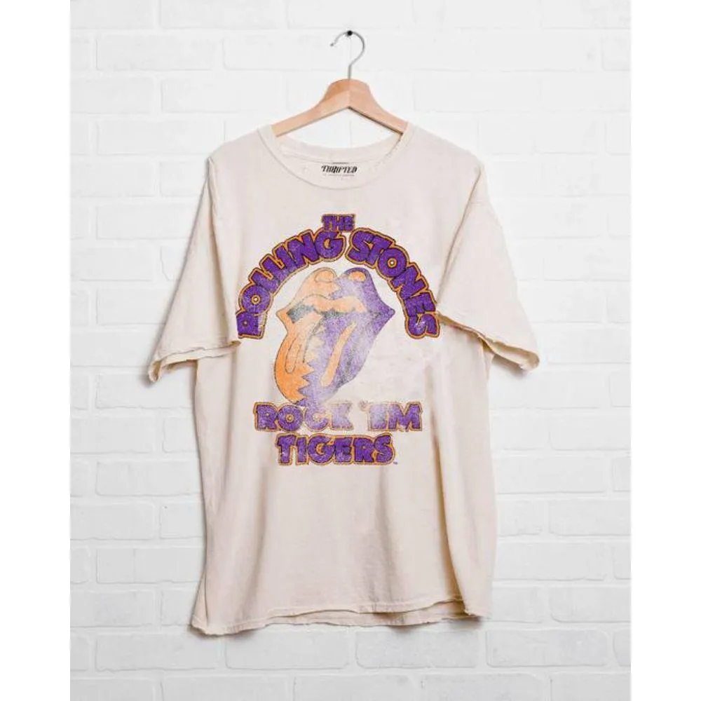 Clemson | Rolling Stones Rock ' Em Tigers Thrifted Tee Alumni Hall