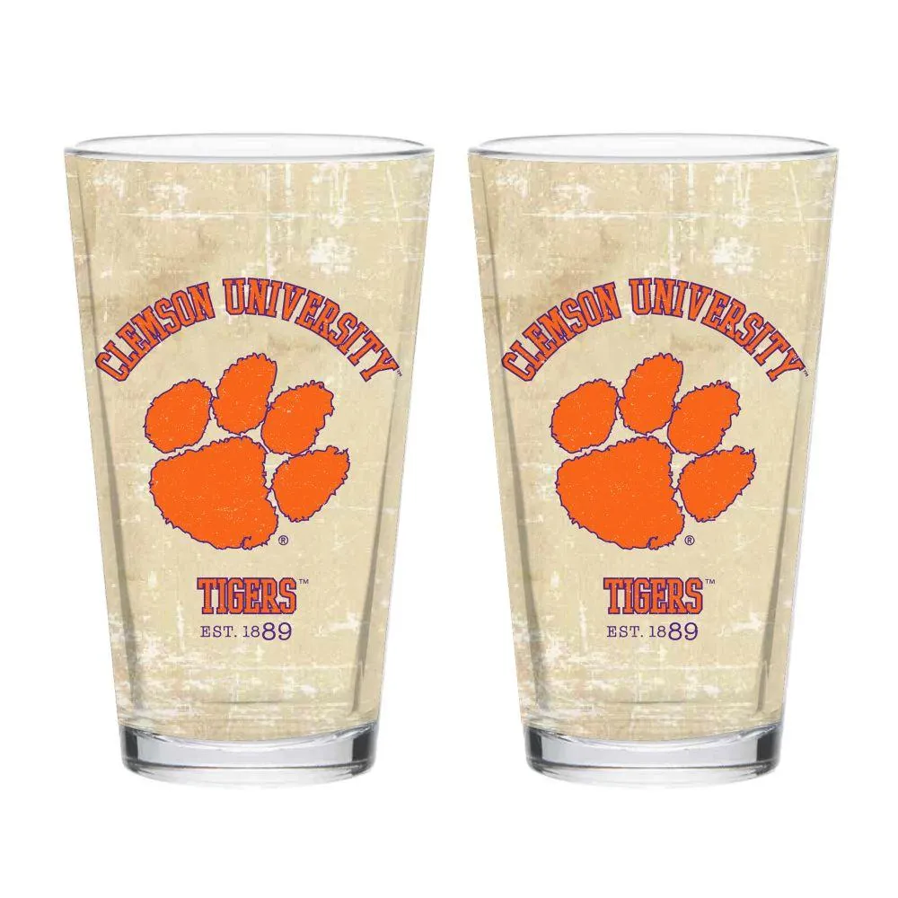  Clemson | Clemson 16oz Retro Pint Glass | Alumni Hall