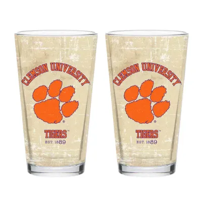  Clemson | Clemson 16oz Retro Pint Glass | Alumni Hall