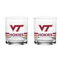  Vt | Virginia Tech 14 Oz.Ring Rocks Glass | Alumni Hall