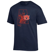 Auburn Champion Men's State Building Logo Tee