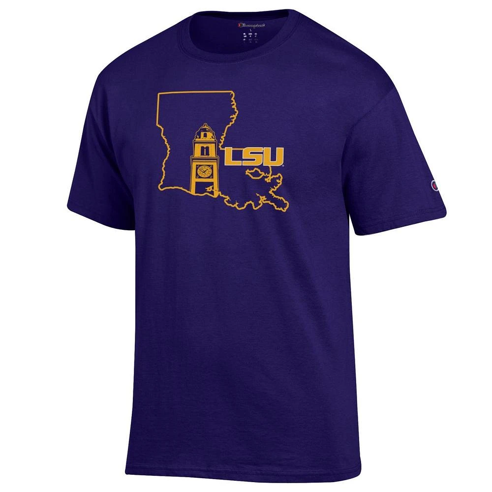 LSU Champion Men's State Building Logo Tee