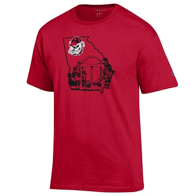 Georgia Champion Men's State Building Logo Tee