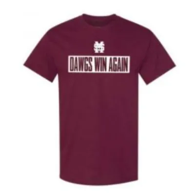 Bulldogs | Mississippi State Dawgs Win Again Short Sleeve Tee Alumni Hall