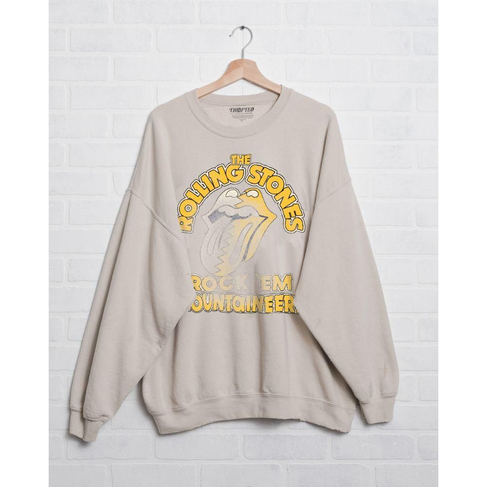 App | Appalachian State Rolling Stones Rock ' Em Mountaineers Thrifted Sweatshirt Alumni Hall