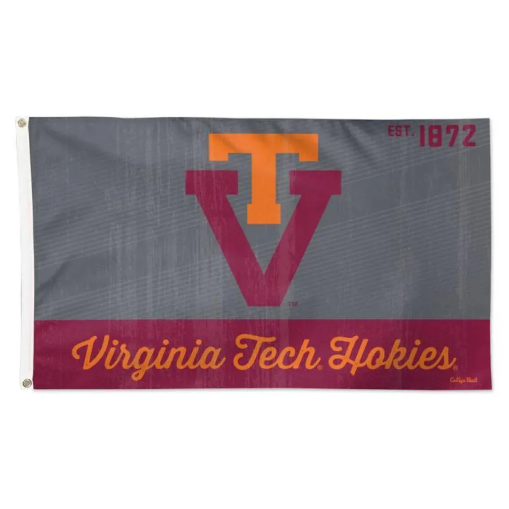  Vt | Virginia Tech Vault  T Over V  House Flag | Alumni Hall