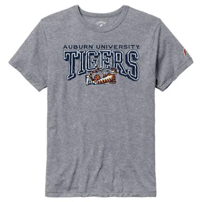 Aub | Auburn League Original Aubie With Tigers Outline Short Sleeve Tee Alumni Hall