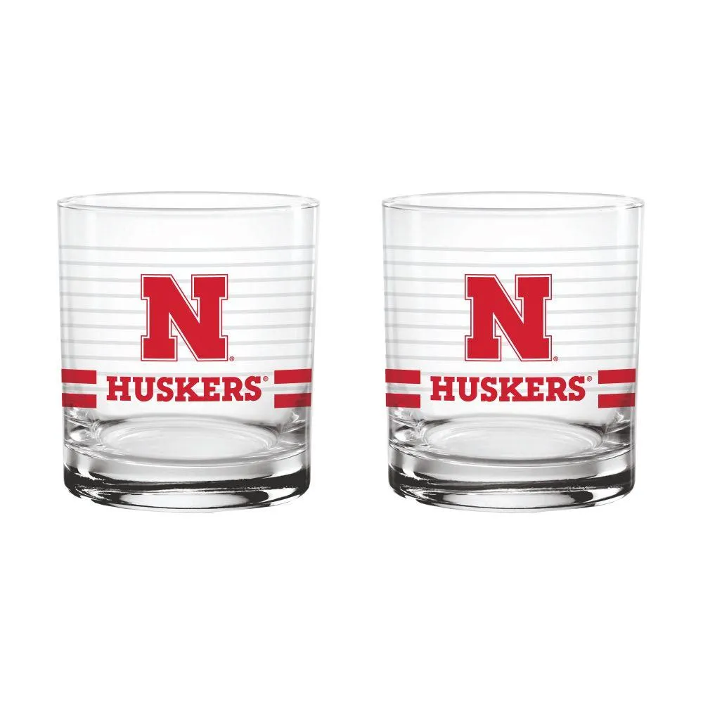  Huskers | Nebraska 14oz Rings Rocks Glass | Alumni Hall