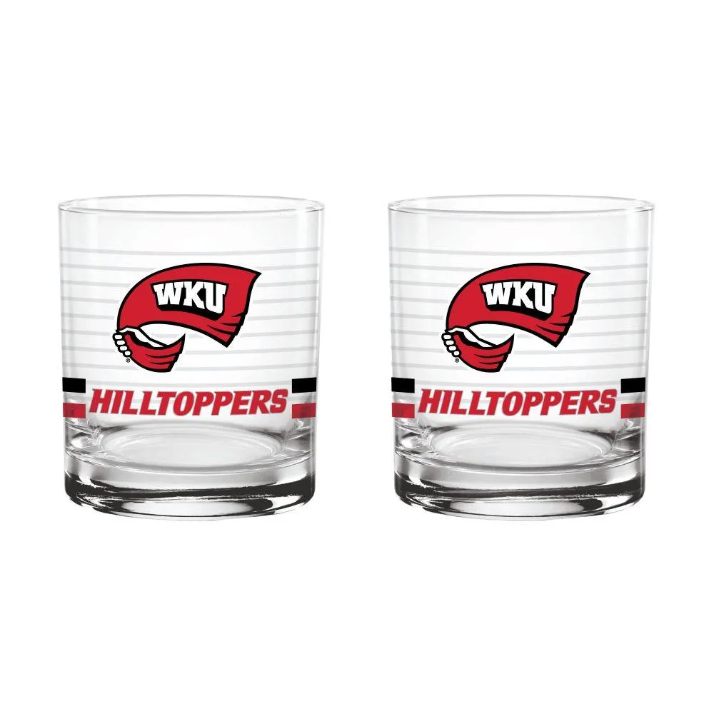  Wku | Western Kentucky 14oz Rings Rocks Glass | Alumni Hall