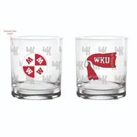  Wku | Western Kentucky 14oz Repeat Rocks Glass | Alumni Hall