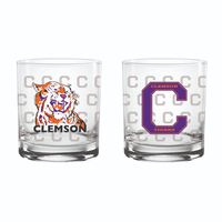  Clemson | Clemson Vault 14oz Repeat Rocks Glass | Alumni Hall