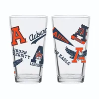  Aub | Auburn 16oz Vault Medley Pint Glass | Alumni Hall