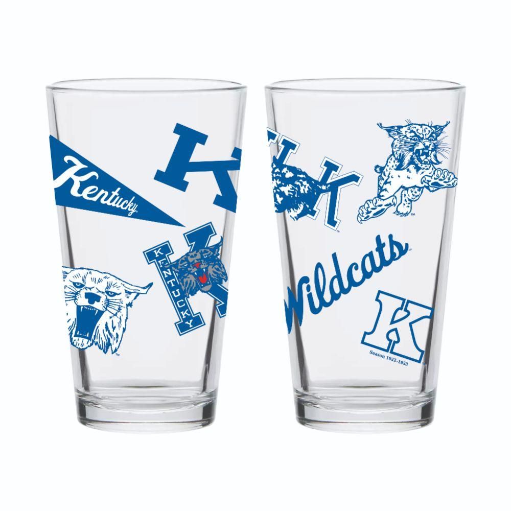  Cats | Kentucky 16oz Vintage Medley Pint Glass | Alumni Hall