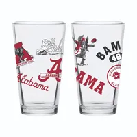  Bama | Alabama 16oz Vault Medley Pint Glass | Alumni Hall