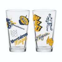  Wvu | West Virginia 16oz Vault Medley Pint Glass | Alumni Hall