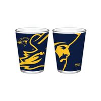  Bucs | Etsu 2oz Sublimated Side By Side Logo Shot Glass | Alumni Hall