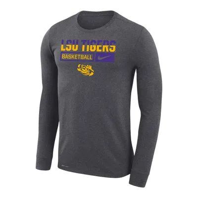 Lsu | Nike Men's Dri- Fit Legend Long Sleeve Basketball Tee Alumni Hall