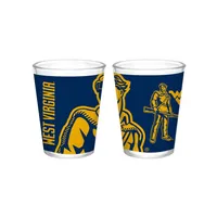  Wvu | West Virginia 2oz Sublimated Side By Side Logo Shot Glass | Alumni Hall