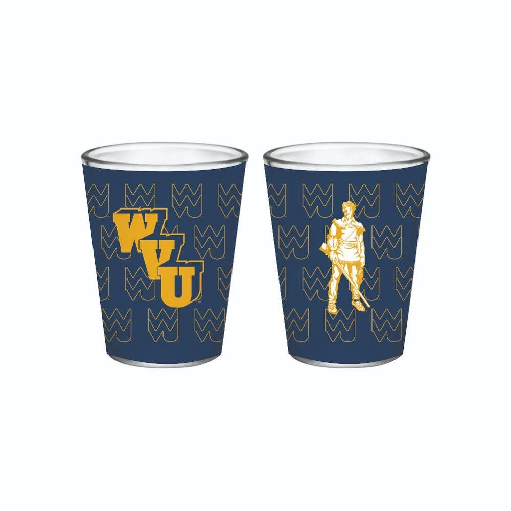 West Virginia 2 Oz Vault Side by Side Logo Shot Glass