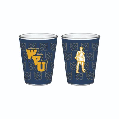  Wvu | West Virginia 2oz Vault Side By Side Logo Shot Glass | Alumni Hall