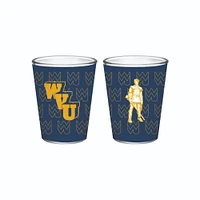 West Virginia 2 Oz Vault Side by Side Logo Shot Glass