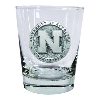  Huskers | Nebraska Heritage Pewter Rocks Glass | Alumni Hall