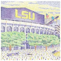  Lsu | Lsu Tiger Stadium Word Art Print 16in X 20in | Alumni Hall